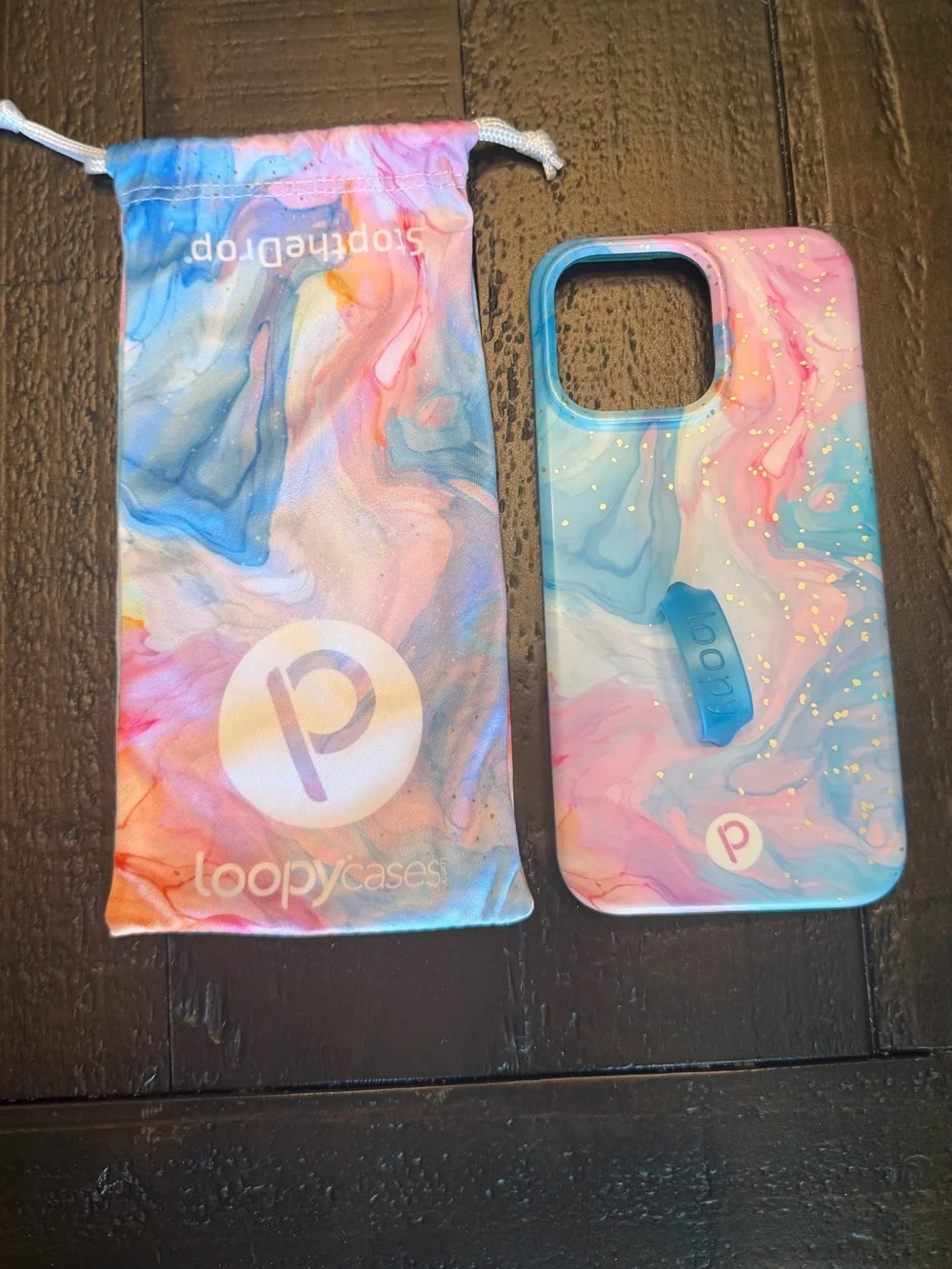 Loopy Case iPhone 15 pro max - Pink & Blue Phone Case